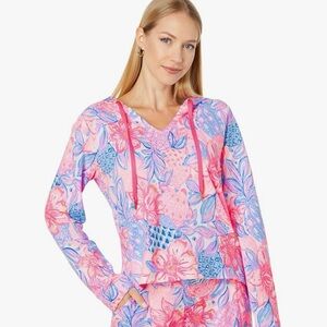 Lilly Pulitzer Pink and Blue Floral Swim Cover-Up